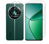 Kokio Verre Trempé pour Realme 12 Plus 5G, 2 Pièces Protection écran Film et 2 Pièces Caméra Arrière Protecteur, Anti-Rayures Vitre Protection, 9H Dureté, Sans Bulles, HD Transparent