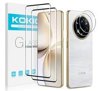Kokio Verre Trempé pour Realme 14 Pro Plus, 2+2 Pièces 3D Protection D'écran Film et Caméra Arrière Protecteur, 9H Dureté, Anti-Rayures, Sans Bulles, HD Transparent