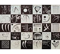 KOKITS Affiche D'art Moderne Art Mural Toile Peinture à l'huile classique Trente de Vassily Kandinsky pour la décoration intérieure 60x90cm