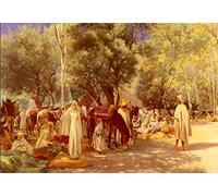 KOKITS Affiche De Peinture Sur Toile Murale Toile Art Peinture à l'huile Marche En Kabylie de Louis Joseph Anthonissen pour la Décoration Murale 60x90cm