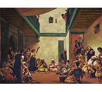 KOKITS Impression D'affiches Sur Toile Tableaux Posters Célèbre Mariage juif au Maroc par Ferdinandeugene Delacroix pour le décor de couloir 60x90cm
