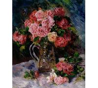 KOKITS Impression Sur toile Moderne Affiche De Arts Peinture célèbre Roses par Pierre Auguste Renoir pour Salon 60x90cm