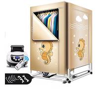 KOKMAT Sèche-Linge électrique, séchoir à Linge Pliable à 2 Niveaux 1600 W Portable Grand séchoir à Linge Puissant Chauffage intérieur à séchage Rapide avec télécommande (Color : A)