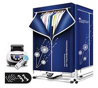 KOKMAT Sèche-Linge électrique, séchoir à Linge Pliable à 2 Niveaux 1600 W Portable Grand séchoir à Linge Puissant Chauffage intérieur à séchage Rapide avec télécommande (Color : B)