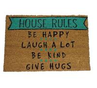 KOKO DOORMATS Paillasson Exterieur Entree Coco | Base PVC Antidérapante | Tapis d’Entrée Absorbant et Durable | Design Original pour Intérieur et Extérieur Abrité | 40x60 cm |House Rules