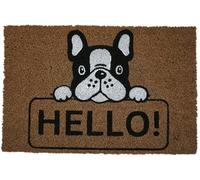 KOKO DOORMATS Paillasson Exterieur Entree Coco | Base PVC Antidérapante | Tapis d’Entrée Absorbant et Durable | Design Original pour Intérieur et Extérieur Abrité | 40x60 cm |Hello! Chien
