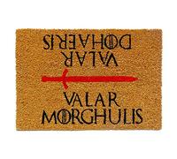 KOKO DOORMATS Paillasson Exterieur Entree Coco | Base PVC Antidérapante | Tapis d’Entrée Absorbant et Durable | Design Original pour Intérieur et Extérieur Abrité | 40x60 cm | Valar Morghulis