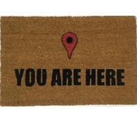 KOKO DOORMATS Paillasson Exterieur Entree Coco | Base PVC Antidérapante | Tapis d’Entrée Absorbant et Durable | Design Original pour Intérieur et Extérieur Abrité | 40x60 cm|You are Here
