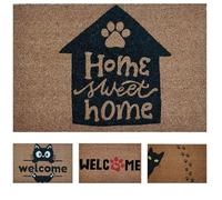 KOKO DOORMATS Paillasson Exterieur Entree Coco | Base PVC Antidérapante | Tapis d’Entrée Absorbant et Durable | Design Original pour Intérieur et Extérieur Abrité | 40x60 cm | Home Sweet Home - Patte