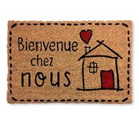 KOKO DOORMATS Paillasson extérieur Entree | Tapis Entree Exterieur, Coco Base antidérapant en PVC | paillasson Exterieur Entree Original antiderapant et Absorbant | Bienvenus chez Nous | 40x60 cm