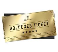 KOKO&LORA® Billet doré à écrire soi-même - Carte avec enveloppe - Idéal comme bon d'achat et cadeau pour un anniversaire, la Saint-Nicolas, Noël, les collègues, un anniversaire de mariage, etc.