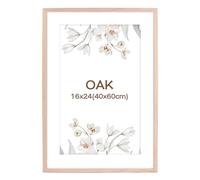 KoKoBin Cadre photo en bois massif avec support Cadre pour poster en pin avec verre acrylique Intérieur en bois (couleur bois, 40 x 60)