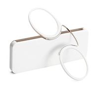 KoKoBin Lentilles de lecture unisexes Aide visuelle compacte Mini Nose Clip Lunettes de lecture sans branches Antidérapantes Aide à la lecture - Toujours à portée de main (blanc, 1, diopters)