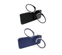 KoKoBin Lentilles de lecture unisexes Aide visuelle compacte Mini Nose Clip Lunettes de lecture sans branches Antidérapantes Aide à la lecture - Toujours à portée de main (2 pièces, 3.5, diopters)