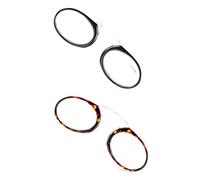 KoKoBin Lentilles de lecture unisexes Aide visuelle compacte Mini Nose Clip Lunettes de lecture sans branches Antidérapantes Aide à la lecture - Toujours à portée de main (2 paires, 1.5, diopters)