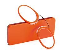 KoKoBin Lentilles de lecture unisexes Aide visuelle compacte Mini Nose Clip Lunettes de lecture sans branches Antidérapantes Aide à la lecture - Toujours à portée de main (orange, 2.5, diopters)