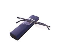 KoKoBin Lunettes de lecture ultralégères TR90 sans monture avec étui à lunettes Aide à la lecture pour hommes et femmes (Bleu, 1.5, diopters)