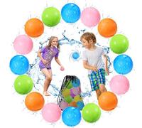 KOKODI Ballons d’eau réutilisables magnétiques auto-scellants, lot de 16 pièces en silicone, remplissage rapide. Jouets d’eau pour enfants 3+ et adultes, idéaux pour jardin, plage et fêtes d’été