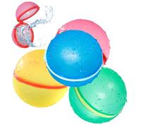 KOKODI Ballons d’eau réutilisables magnétiques auto-scellants, lot de 4 pièces en silicone, remplissage rapide. Jouets d’eau pour enfants 3+ et adultes, idéaux pour jardin, plage et fêtes d’été
