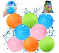 KOKODI Ballons d’eau réutilisables magnétiques auto-scellants, lot de 8 pièces en silicone, remplissage rapide. Jouets d’eau pour enfants 3+ et adultes, idéaux pour jardin, plage et fêtes d’été