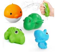 KOKODI Bombes à eau réutilisables en silicone, remplissage rapide et fermeture magnétique automatique, jouets d'eau pour enfants et adultes, jeux d'été piscine et plage (4 pièces）