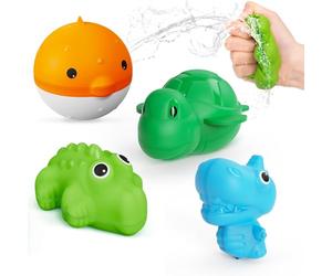 KOKODI Bombes à eau réutilisables en silicone, remplissage rapide et fermeture magnétique automatique, jouets d'eau pour enfants et adultes, jeux d'été piscine et plage (4 pièces）