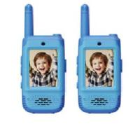 KOKODI Radios vidéo avec coques en silicone, dinosaure bleu et licorne rose, rechargeable avec écran en temps réel, grande portée pour les enfants de 3 à 12 ans comme cadeau