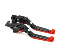 KOKOGLGBTD Leviers De Frein Et D'embrayage Extensibles Et Pliables Pour Moto Pour Suzuki GSX-R600 GSXR 600 1997-2003 GSX-R750 GSXR 750 1996-2003 K1 K2 K3 K7(Noir rouge)