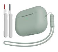 KOKOKA Coque Étui Compatible avec AirPods Pro 2/1 2023/2022/2019 avec Kit de Nettoyage et Lanière en Silicone, Housse en Silicone Etui de Protection pour Airpods Pro 2ᵉ/1ᵉ Génération, Cloud Grey