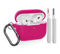 KOKOKA Coque Étui Protecteur Compatible avec AirPods Pro 2 2022 et 2019 avec Kit de Nettoyage, Housse en Silicone Etui de Protection pour Airpods Pro 2ᵉ et 1ᵉGénération avec Mousqueton, Watermelon Red
