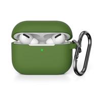 KOKOKA Coque Étui Protecteur Compatible avec AirPods Pro 2 Case, Housse de Protection en Silicone Anti-Choc, Antidérapant Etui de Protection pour Airpods Pro 2 (2022) avec Mousqueton, Grass Green