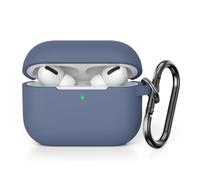 KOKOKA Coque Étui Protecteur Compatible avec AirPods Pro 2 Case, Housse de Protection en Silicone Anti-Choc, Antidérapant Etui de Protection pour Airpods Pro 2 (2022) avec Mousqueton, Gray Blue