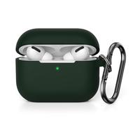 KOKOKA Coque Étui Protecteur Compatible avec AirPods Pro 2 Case, Housse de Protection en Silicone Anti-Choc, Antidérapant Etui de Protection pour Airpods Pro 2 (2022) avec Mousqueton, Dark Green