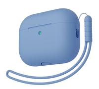 KOKOKA Coque Étui Protecteur Compatible avec Airpods Pro 3ᵉ Génération, Protection Complète, Housse en Silicone Etui pour AirPods Pro 3 avec Lanière, LED Avant Peut être Visible, Sky Blue