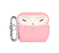 KOKOKA Coque Étui Protecteur Compatible avec AirPods Pro Case, Housse de Protection en Silicone Anti-Choc, Souple, Antidérapant Etui de Protection pour Airpods Pro 2019 avec Mousqueton, Deep Pink