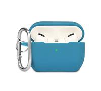 KOKOKA Coque Étui Protecteur Compatible avec AirPods Pro Case, Housse de Protection en Silicone Anti-Choc, Souple, Antidérapant Etui de Protection pour Airpods Pro 2019 avec Mousqueton, Sea Blue