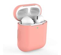 KOKOKA Coque Housse Étui Protecteur Compatible avec AirPods 2&1, Silicone Case Cover avec Airpods 2&1, Témoin LED Visible, Supporte la Charge sans Fil, Orange