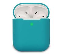 KOKOKA Coque Housse Étui Protecteur Compatible avec AirPods 2, Silicone Case Cover pour AirPods 2, Témoin LED Visible, Supporte la Charge sans Fil, Emerald