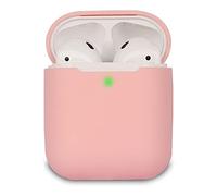 KOKOKA Coque Housse Étui Protecteur Compatible avec AirPods 2, Silicone Case Cover pour AirPods 2, Témoin LED Visible, Supporte la Charge sans Fil, Rose