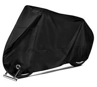 KOKOMALL Bâche Housse de Protection pour Moto 210D Couverture de Scooter Imperméable Exterieur Anti-UV Poussière Noir XXXL 265 x 105 x 125 cm
