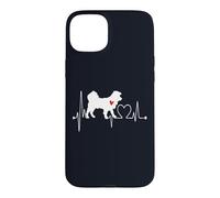 Kokoni Greece Dog Heartbeat ECG Mes Chiens sont Mon Cardio Coque pour iPhone 15 Plus