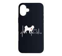 Kokoni Greece Dog Heartbeat ECG Mes Chiens sont Mon Cardio Coque pour iPhone 16 Plus