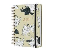 Kokonote - Agenda de Poche 2024 Floral | Agenda Annuel 2 Jours par Pages 11,7 x 16,7 cm | Fournitures de Bureau, Agenda Professionnel, Agenda Etudiant
