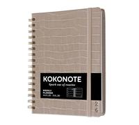 Kokonote - Agenda Semainier 2025 2026 Caiman Gray, Simili Cuir | Agenda Scolaire 2024 2025 Lycée ou Étudiant, Weekly Planner