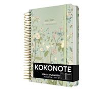 Kokonote - Agenda Scolaire 2026 2027 Journalier Fleurs | Planner avec Spirale, Agenda 2026 2027 Étudiant ou Professionnel, Fourniture Scolaire Université