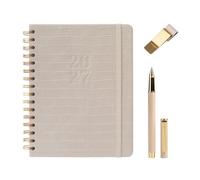Kokonote Agenda Semainier 2026 2027 Gris | Weekly Planner + Stylo + Porte-Stylo