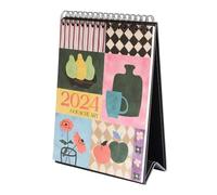 Kokonote - Calendrier de Bureau 2024 Gouache Art | Calendrier Mensuel avec Support Rigide, Calendrier Original