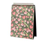 Kokonote - Calendrier de Bureau 2026 Daisy Cottage - Calendrier 2026 Mensuel │ Idee Cadeau │ De Janvier à Décembre : Espace pour notes et Illustrations décoratives (15x20 cm)