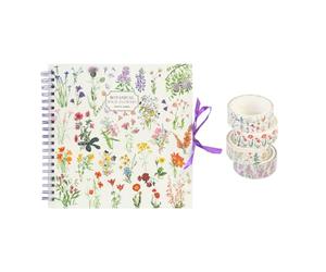 Kokonote - Pack avec 1 Album Photo Scrapbooking et 4 Rouleaux de Masking Tape Wild Flowers