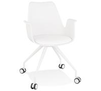 Kokoon® chaise de bureau FIERCE 60x60x89 cm,textile, blanc,10,51 kg